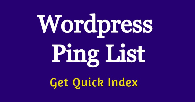 wordpress ping list updated 2022