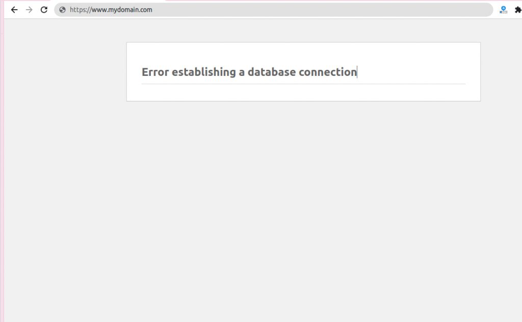 how to fix error establishing database connection