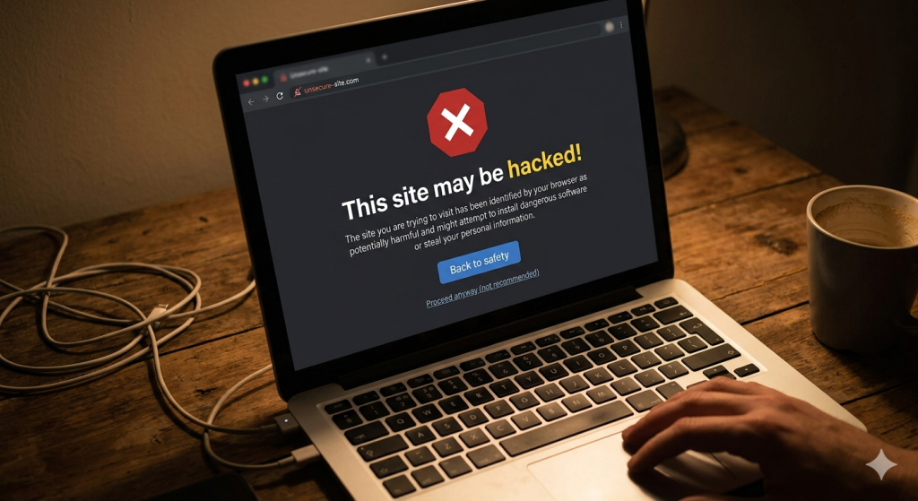 this site may be hacked fix